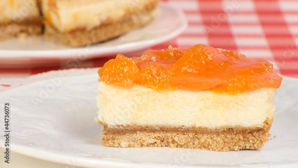 Fototapeta mandarin orange cheesecake