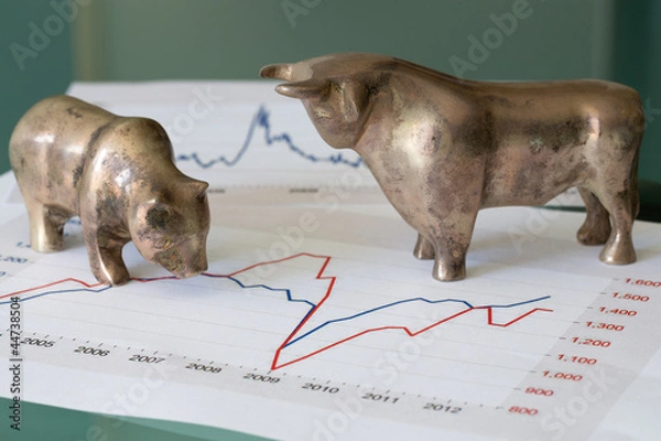 Obraz Baör und Bulle - Börse