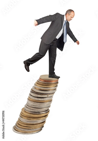Obraz Unbalanced businessman