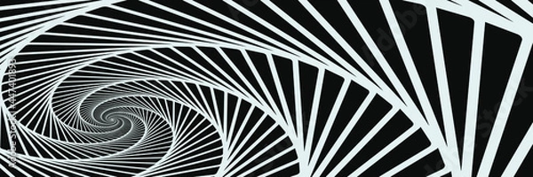 Fototapeta Dynamic circular pattern psychedelic Abstract background. Optical Illusion of movement. Use for cards, invitation, wallpapers, pattern fills, web pages elements and etc.