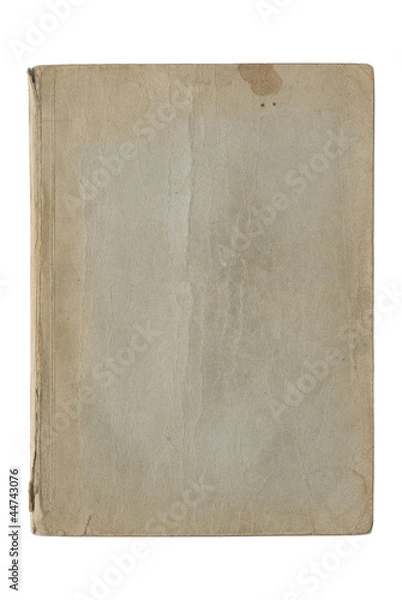 Obraz Old book cover isolated on white