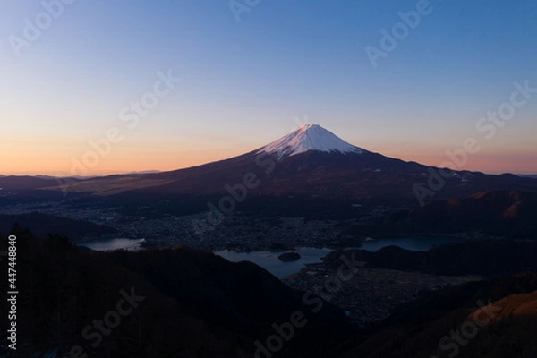 Fototapeta 富士山　景色　新道峠　朝焼け　絶景