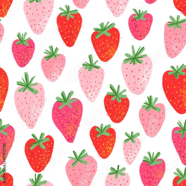 Obraz Fresh juicy strawberry, summer pattern