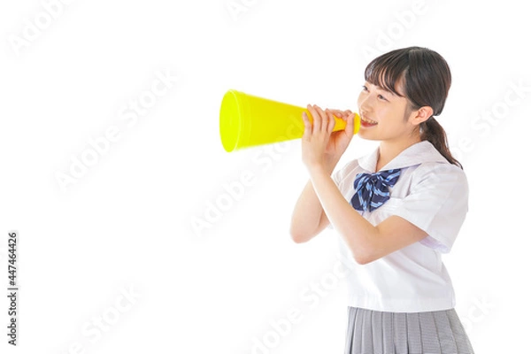 Fototapeta 応援をする学生