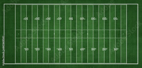 Obraz Top view of American Football field