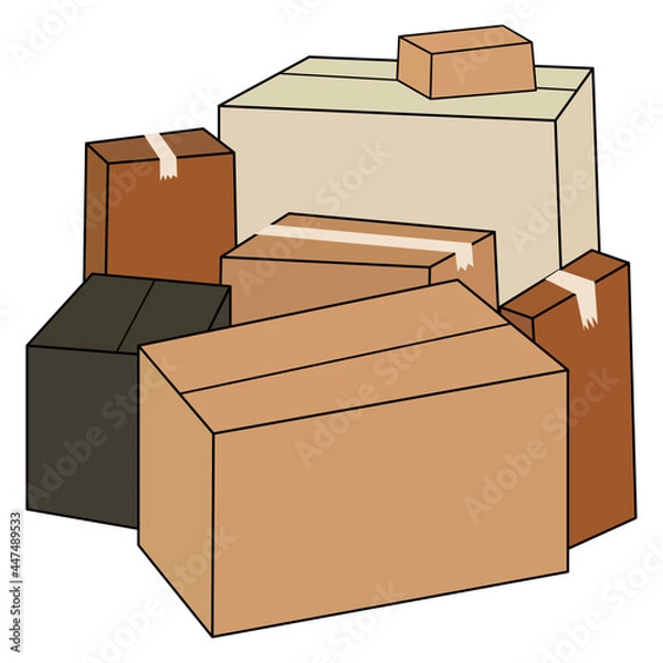 Obraz Moving packing boxes move house