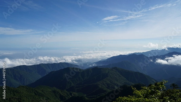 Obraz 石鎚山 登山道の風景