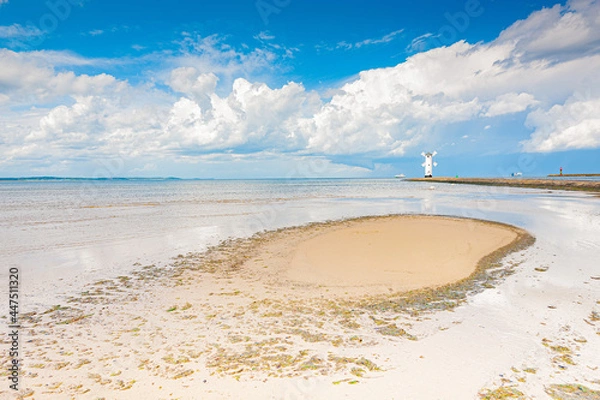 Obraz beach and sea blue sky swinoujscie baltic 