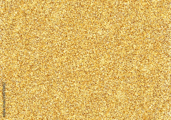 Obraz Seamless gold sequins texture isolated on gold background. Sparkle golden confetti decoration design.