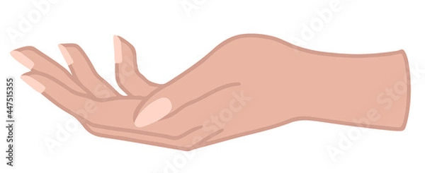 Fototapeta Give alms icon, Flat vector illustration of givven hand