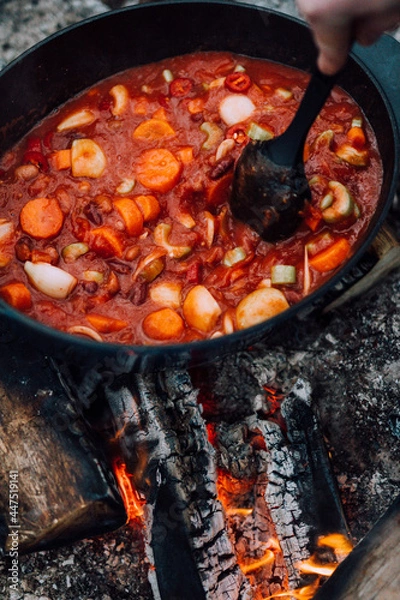 Obraz cooking on the fire