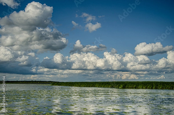 Obraz clouds over the lake