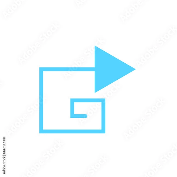 Fototapeta Arrow icon for app and website design. Vector.