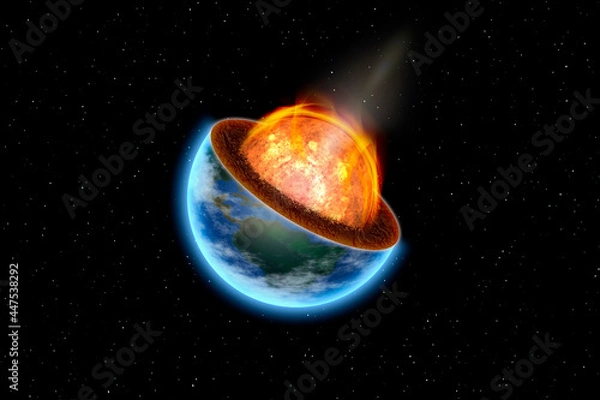 Fototapeta Der glühende Erdkern