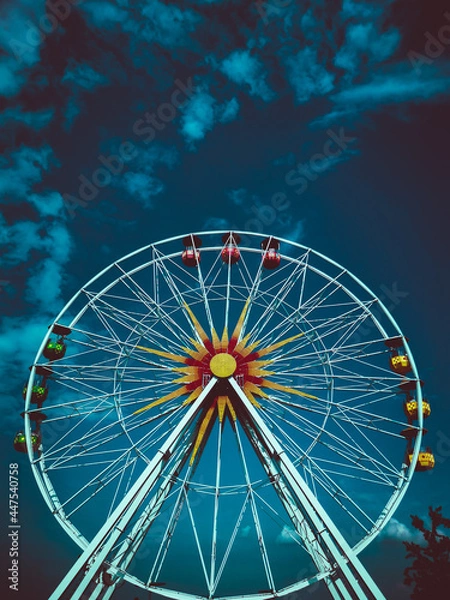 Obraz ferris wheel at night