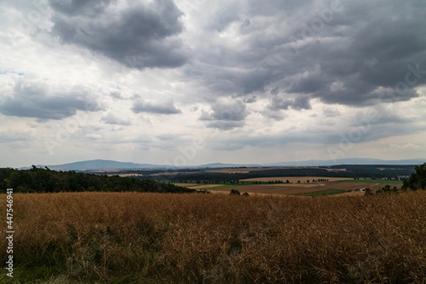 Fototapeta View at Sleza (Ślęża) mountain ond Sudets