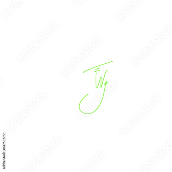 Obraz Wg handwritten logo for identity