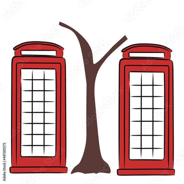 Obraz Vectors with the objects of common phones in England