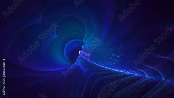 Fototapeta 3D rendering abstract multicolor fractal light background