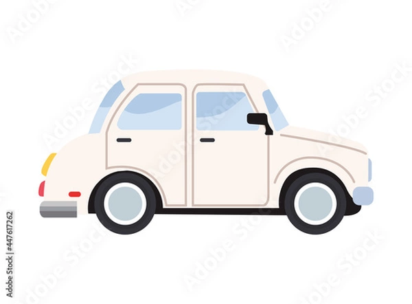 Obraz white color car