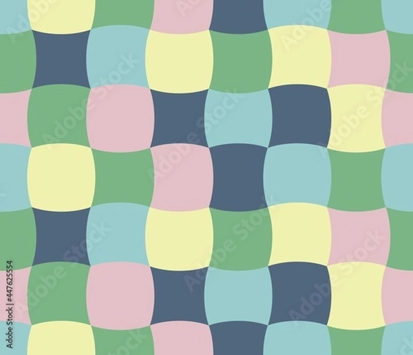 Fototapeta seamless pattern - patchwork of beautiful shapes and trendy colors