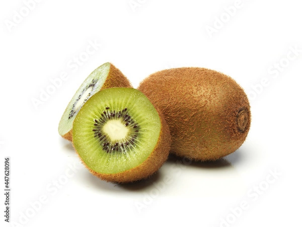 Fototapeta slice kiwi fruit white background