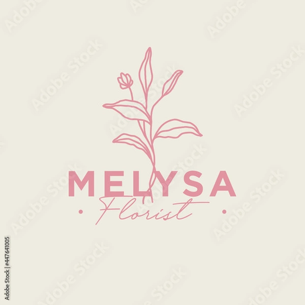 Fototapeta illustration of flower logo design
