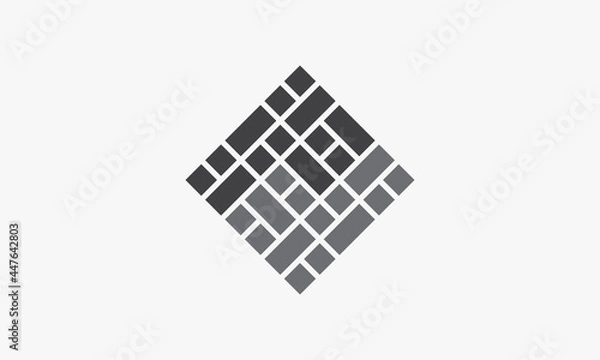 Fototapeta abstract square letter P logo design vector.