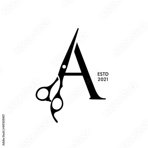 Obraz Initial A Scissors