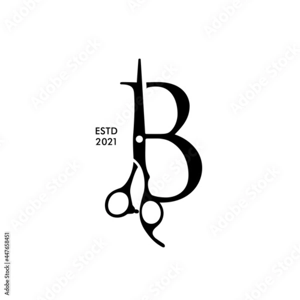 Obraz Initial B Scissors