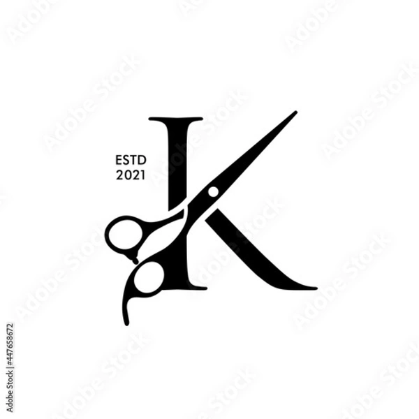 Obraz Initial K Scissors