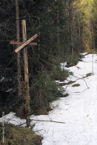 Obraz Snowmobile path