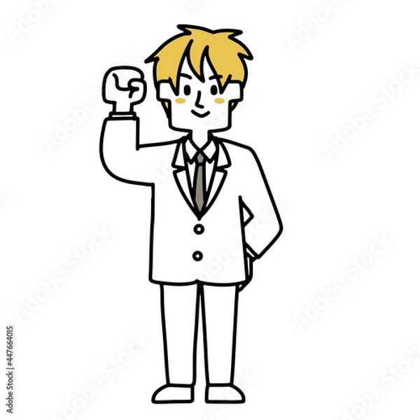 Fototapeta ガッツポーズのサラリーマン