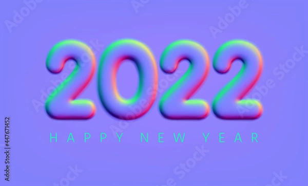 Obraz 2022 holographic digits