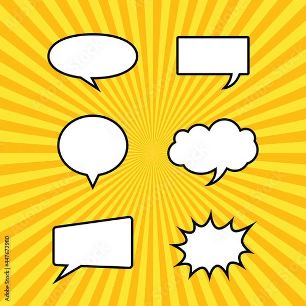 Obraz abstract speech bubble logo design template. set of speech bubble icon.