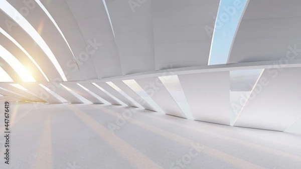 Obraz Architecture interior background geometric pattern of design 3d render