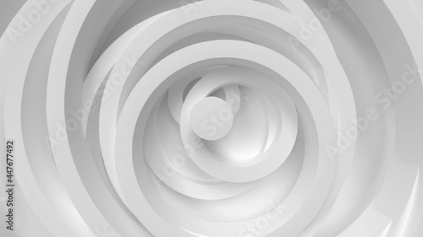 Obraz abstract minimal modern background geometry floor wall shapes white gray 3d render