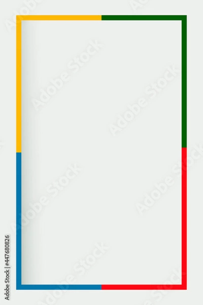 Obraz Colorful border gray background vector