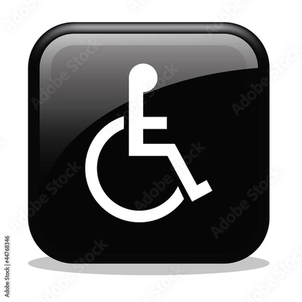 Fototapeta Button Behindertengerecht