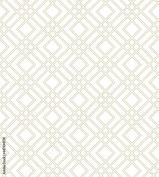 Fototapeta Geometrical vector seamless patterns on a gray background. Modern illustrations for wallpapers, flyers, covers, banners, minimalistic ornaments, backgrounds.