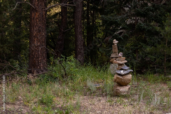 Obraz Stone statues in the forest
