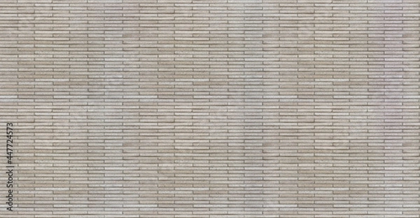 Fototapeta Wall made of thin artificial stone bricks, seamless texture pattern