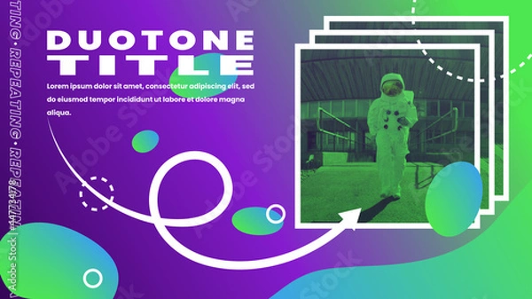 Fototapeta Duotone Gradient Media Replacement Title