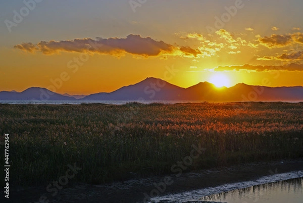 Fototapeta 석양이 비추는 바다