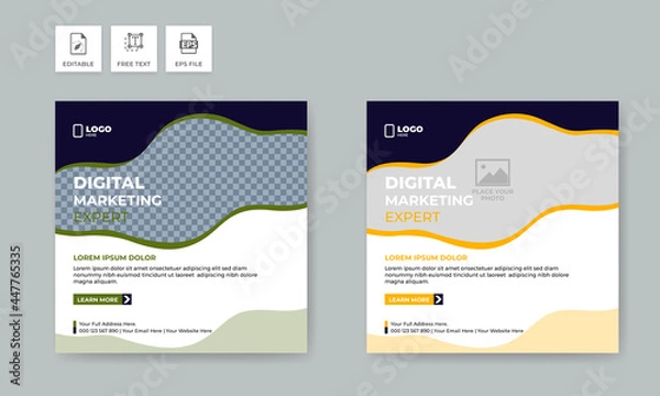 Fototapeta Corporate Flyer Design Template