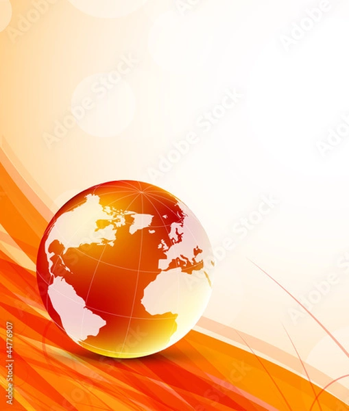 Obraz Background with orange globes