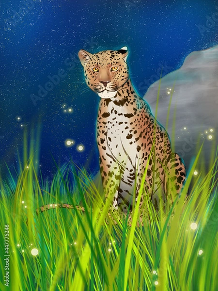 Fototapeta Leopard im Gras