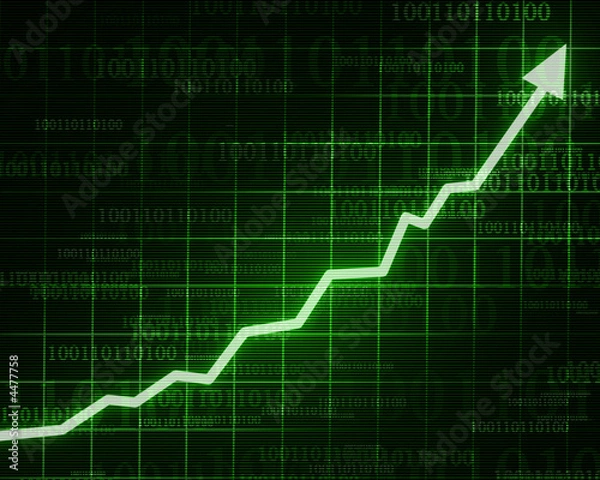Fototapeta Arrow graph going up