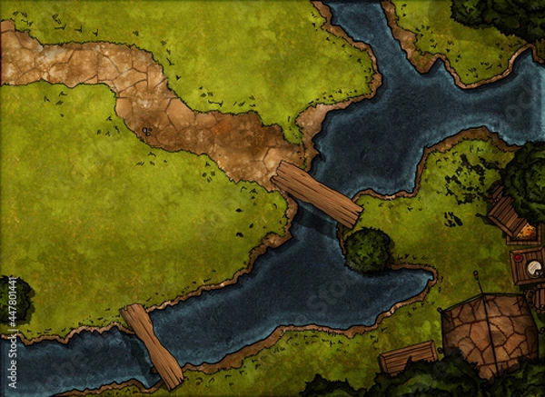 Obraz Forest Hideout area map - no tiles