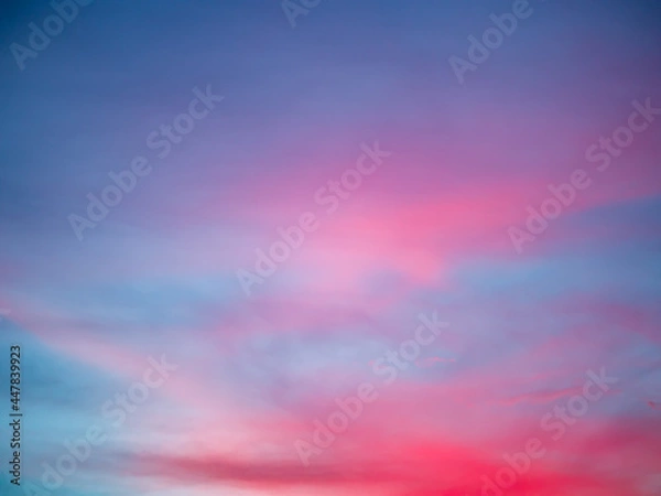 Obraz Colored clouds in the sunset sky.